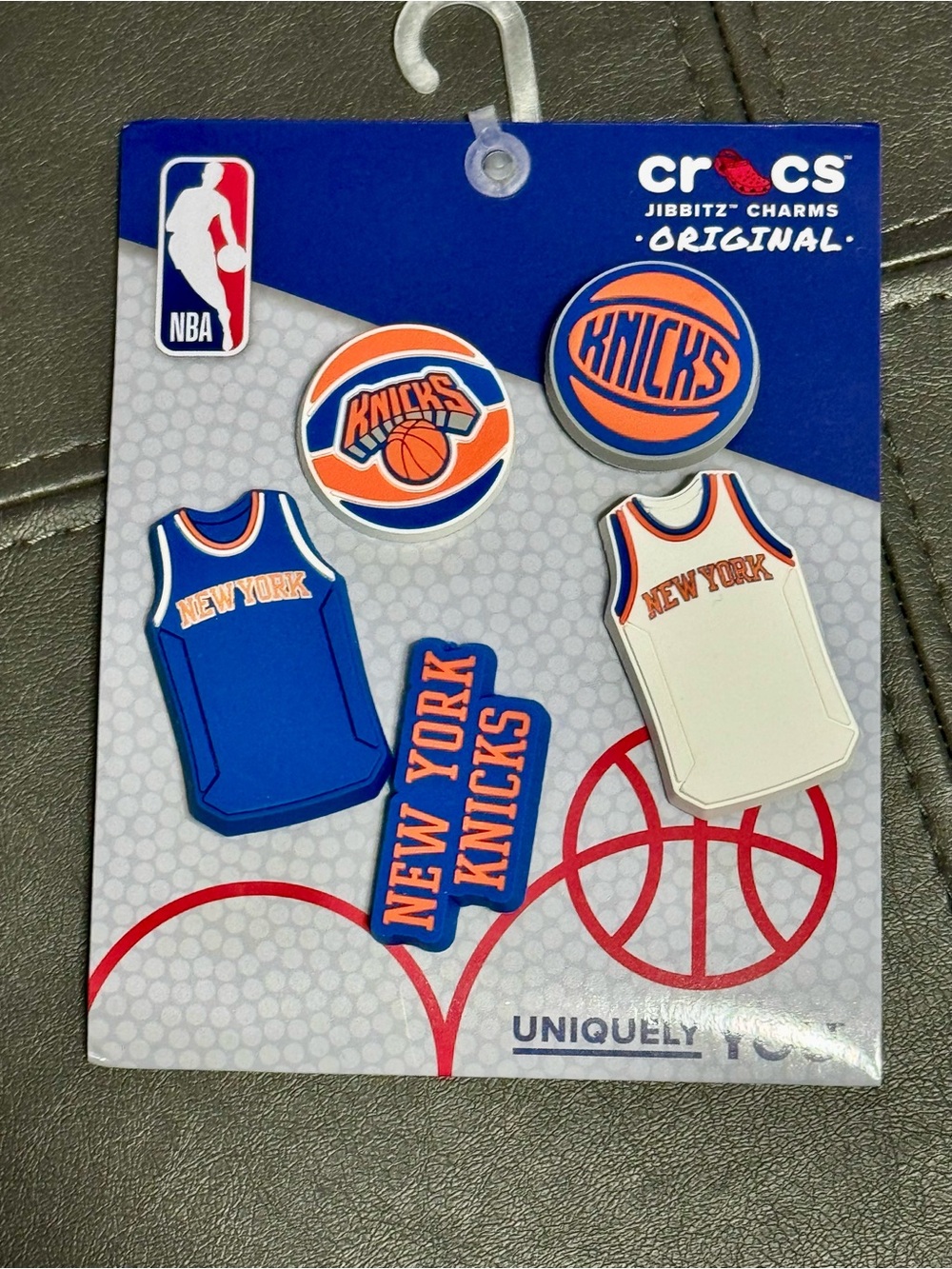CROCS NY Knicks Jibbitz Charms Set in Blue Orange White